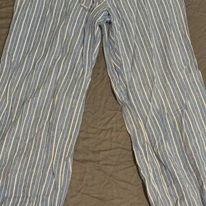 “A New Day” Blue and White Striped Pants